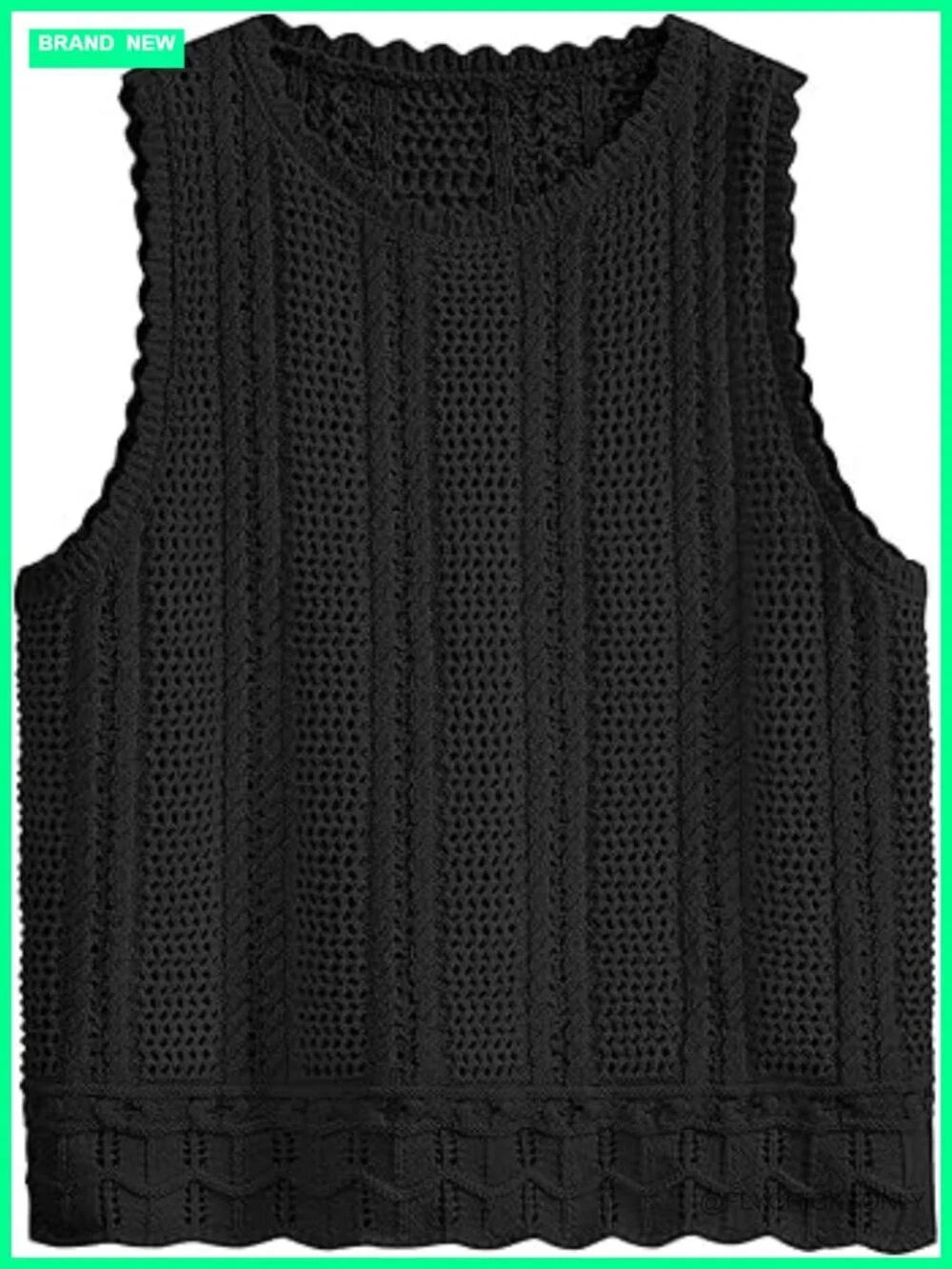 Crochet Sweater Vest Tank Top Cover Up Beach Vacation Outfits